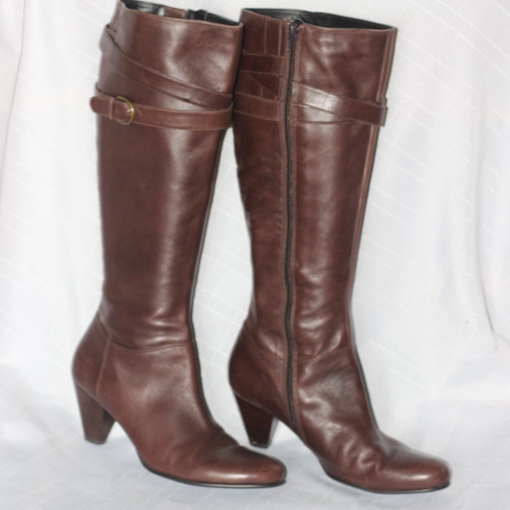 ECCO Brown Leather Knee High Boots 41 / 10